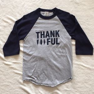 Quarter Sleeve Thankful Baseball T